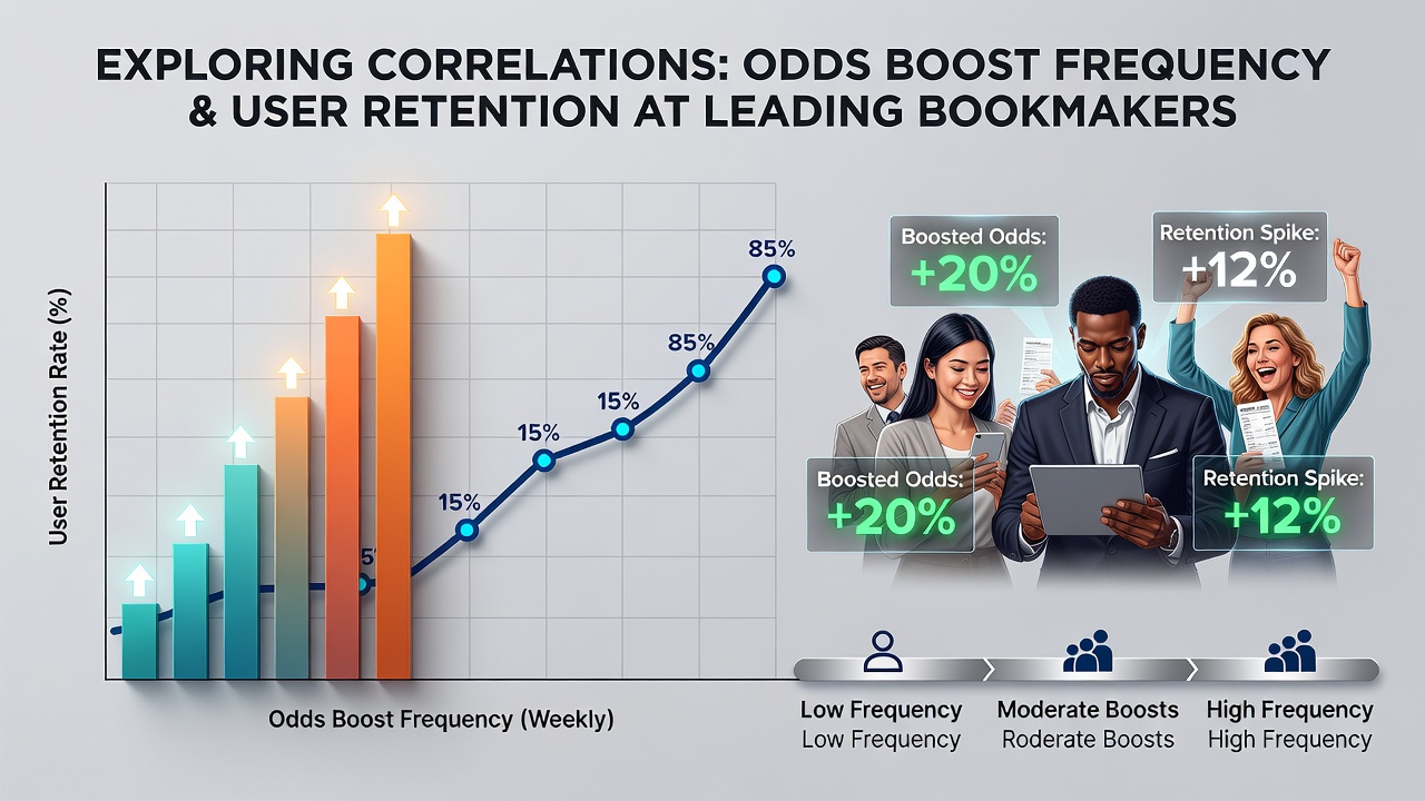 Graph comparing user retention curves for high versus low odds boost frequency strategies at international betting sites