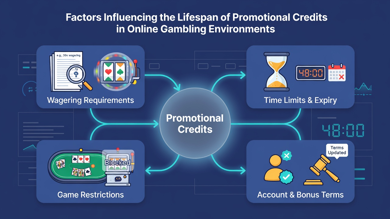 Infographic showing how player activity and regulatory rules intersect to affect credit expiration